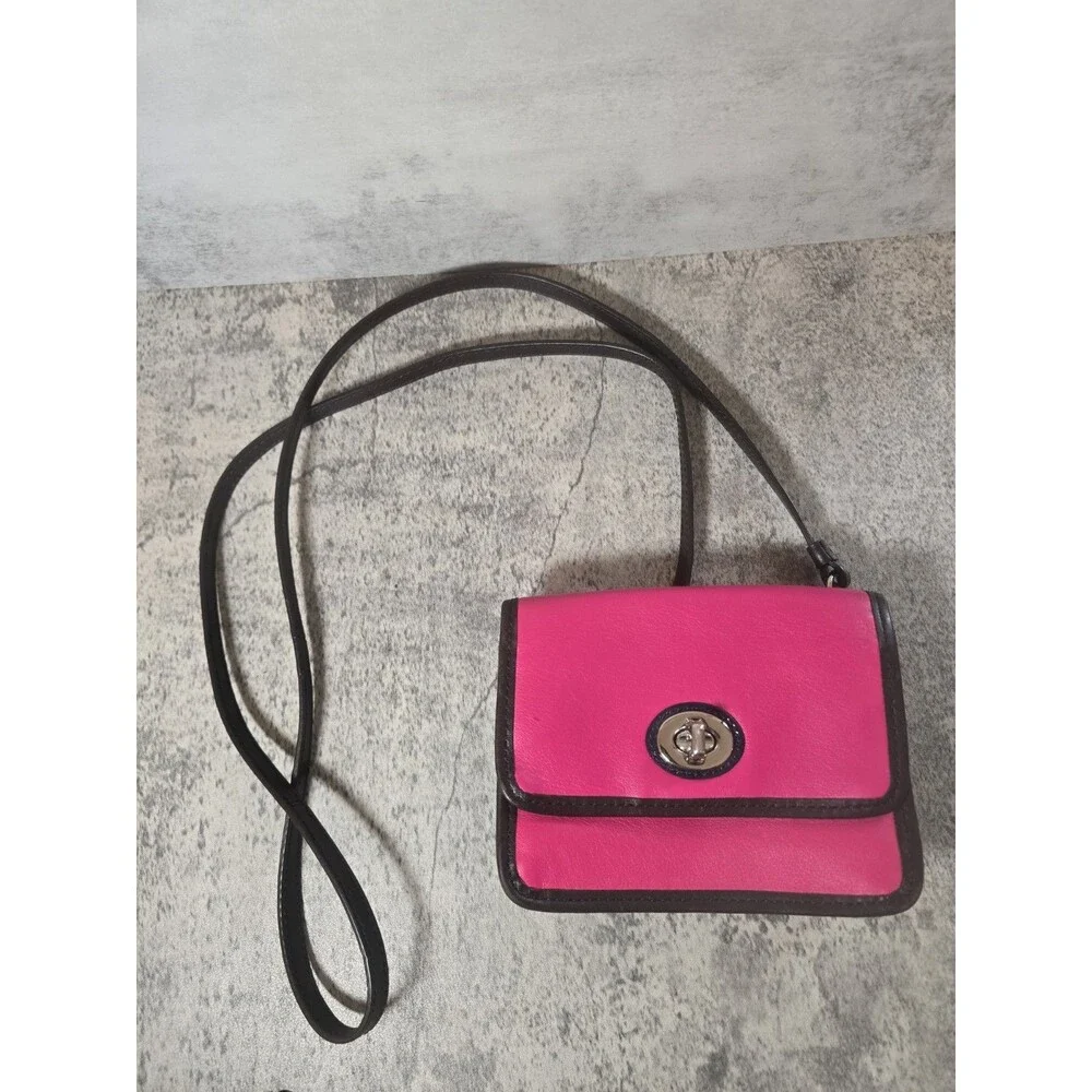 COACH Legacy Colorblock MINI Crossbody in SVFXM SV/Fuchsia Pink Multicolor 48022